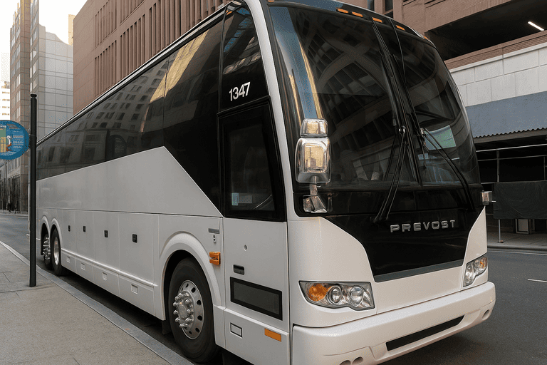 a Charter Bus Rental Canton coach bus