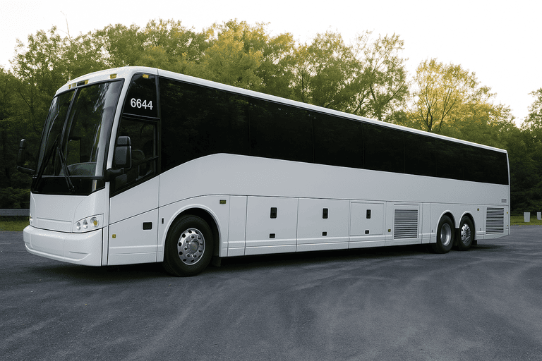 exterior of Charter Bus Rental Canton coach bus