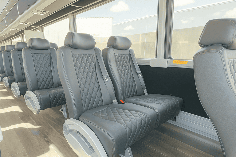 interior of Charter Bus Rental Canton charter bus